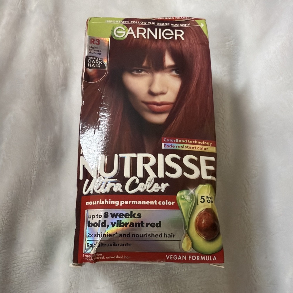 Garnier Nutrisse Ultra Color Hair Color R3 Light Intense Auburn Permanent Dye
